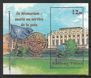 1999 UN-Geneva - Sc 348 - MNH VF - Mini sheet - In Memoriam