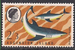 Ascension 1968 QE2 2/-3d Fish SG 116 MNH ( C1378 )