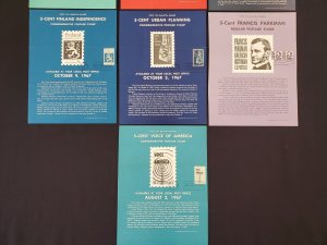 1967 & 1968 Vintage USPS Bulletin Board Poster Folded Lot of 10 w/ FDI Cancel 