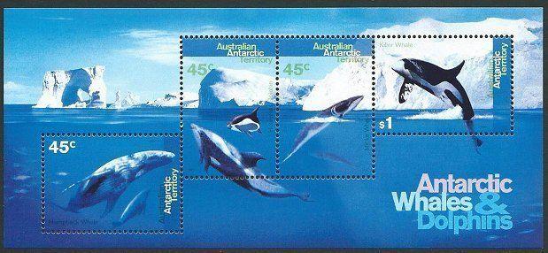 AUSTRALIA ANTARCTIC Whales & Dolphins souvenir sheet MNH...................40946