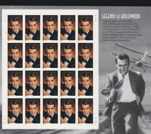 US 3692 37 Legends of Hollywood Cary Grant Mint Stamp Sheet Self Adhesive NH