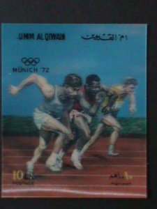 ​UNN-AL-QIWAIN-1972 3D SUMMER OLYMPIC GAMES MUNICH'72-MINT VERY FINE -RARE-