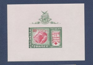 GUINEA - Scott C51 - - MNH S/S - Red Cross - Globe Map - 1963 ---c
