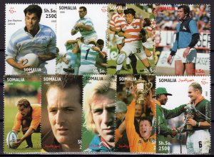 Somalia 1999 The Rugby World Cup-Nelson Mandela Set (9) perforated MNH