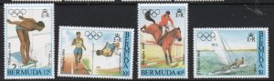 Bermuda Sc  453-56 1984 Olympics stamp set  mint NH