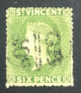 MOMEN: ST VINCENT SG #26 1877 SIDEWAYS WMK USED £450 LOT #61475