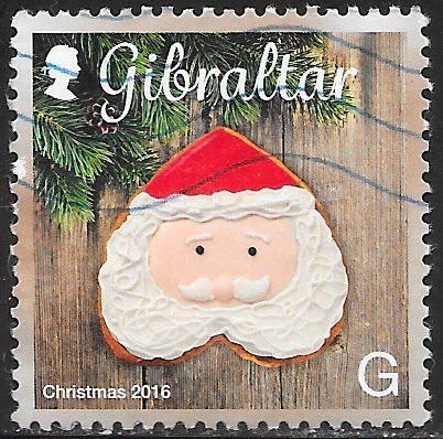 Gibraltar 1588 Used - Christmas Cookies - Santa