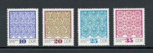 German Democratic Republic 1974 Plauen Lace Patterns Scott # 1563 - 1566 MNH