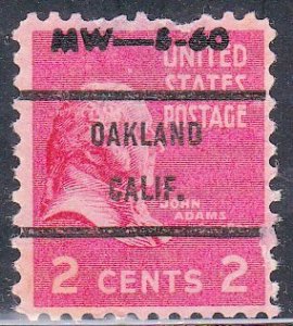 Precancel - Oakland, CA - Dated Control MW-16 on PSS 71 - Bureau Issue