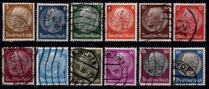 Germany 1933 Hindenburg new values Wmk. 2, Part Set [Used]