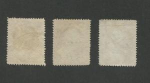 1857 United States Postage Stamps #25A Set Used Plates 2-3-5 Certified