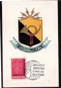 Argentina 1961 Sc 723 Maximum Card