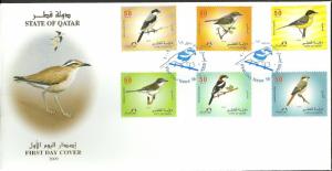 Qatar = 2009 Birds 3 FDC set MS &  Booklet  Birds - 