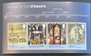 GREAT BRITAIN MINIATURE SHEET 2010 THE AGE OF THE STEWARTS  SGMS3053   MNH