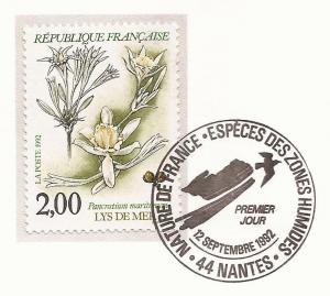 1992 France - FD Card Sc 2298-2301 - Flowers