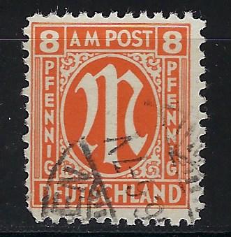 Germany AM Post Scott # 3N6a, used