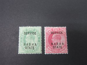 India Nabha 1907 Sc O23-4 set MH