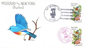 #1984 New York Birds - Flowers Dual Murry FDC