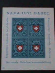 SWITZERLAND--SC#530  NABA -NATIONAL STAMPS SHOW-BASEL'71 IMPERF-MNH S/S VF