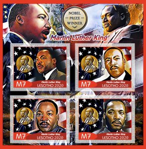 Stamps. Martin Luther King 2020 year 1+1 sheets perforated Lesotho