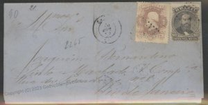 Brazil 1887 Sc54 57 RIo de Janeiro Cover G112482