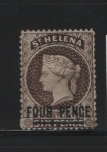 ST. HELENA 38 No Gum, 1884-94 Queen Victoria, Overprinted