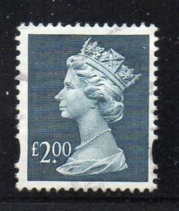 Great Brirain Sc MH281 1998 £2 QE II Machin Head stamp used