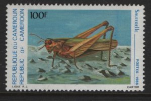CAMEROUN 809 MNH  GRASSHOPPER ISSUE 1986