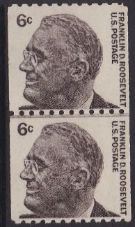 1298 Franklin Roosevelt Coil Line Pair MNH