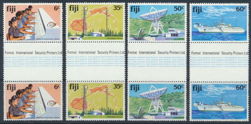 Fiji SG 615-618 SC# 445-448 MNH Telecommunications Gutter Pairs see scan 