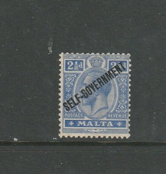 Malta, 1922 Self Govt Crown CA 2 1/2d MM SG 107