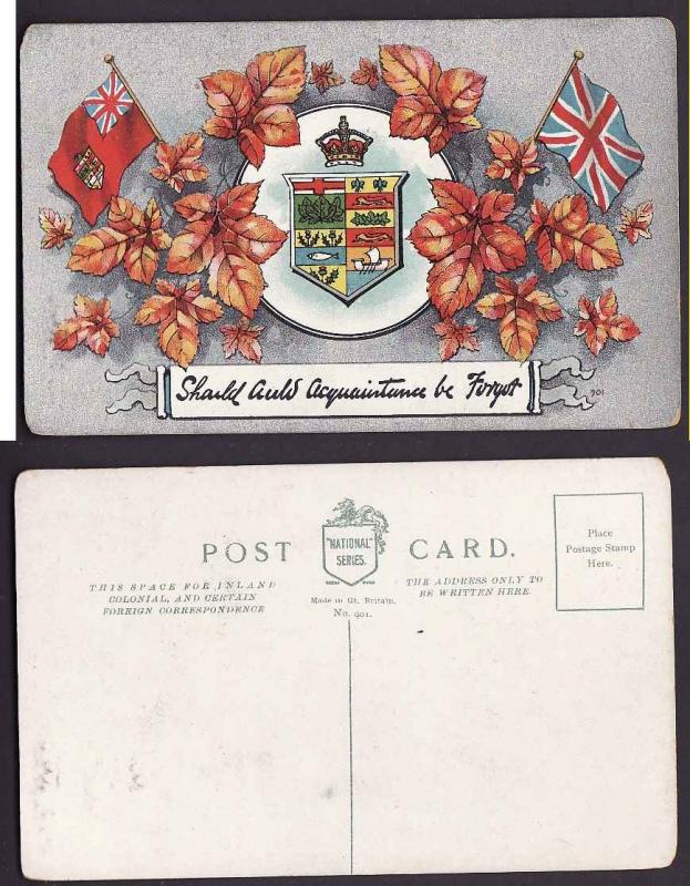 Canada #3176-Canada Patriotic postcard-view side-Should Auld Acquaintances be F
