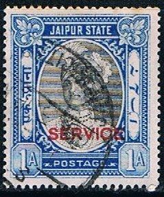 India Jaipur O24, 1a Raja Man Singh II official overprint...