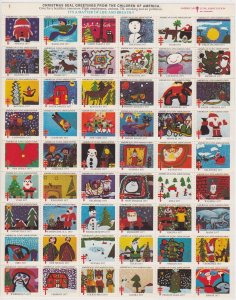 United States Children of America Christmas Seal Sheets (1977) Pane of 54