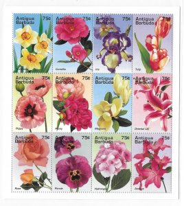 Antigua & Barbuda 1995 Flowers Sheet Sc 1928 MNH C8