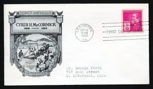 # 889 to 893 First Day Covers with Historic Arts/Aristocraft cachet dated 1940