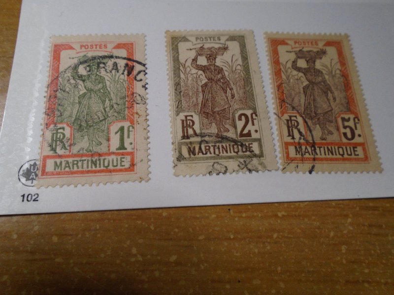 Martinique  #  95/98/100  used
