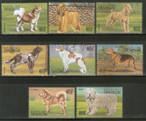 Central African Rep. 1999 Dogs Pet Animals Sc 1284 8v MNH # 449