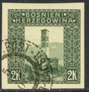 BOSNIA AND HERZEGOVINA 1906 2K ST LUKE'S CAMPANILE Imperf Sc 44b CTO Used