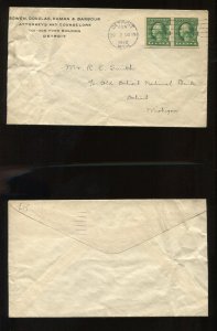 408 Schermack Used Pair on Detroit Attorney Corner Cover  MG1054