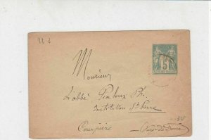 France 19th Century Military Correspondance Stamp Cover 1891 Ref 31274