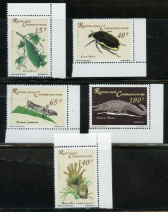 CENTRAL AFRICA  FLORA AND FAUNA SET MINT NH