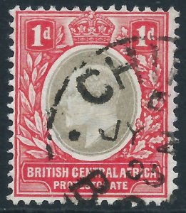 British Central Africa, Sc #70, 1d Used