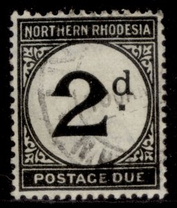 NORTHERN RHODESIA GV SG D2, 2d grey-black, FINE USED.