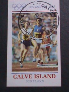 CALVE ISLAND-SCOTLAND -1984 OLYMPIC GAMES LOS ANGELES- IMPERF CTO S/S VF