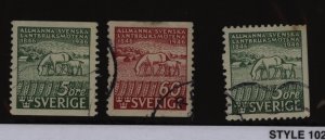 Sweden #374-6 Used Single (Complete Set)