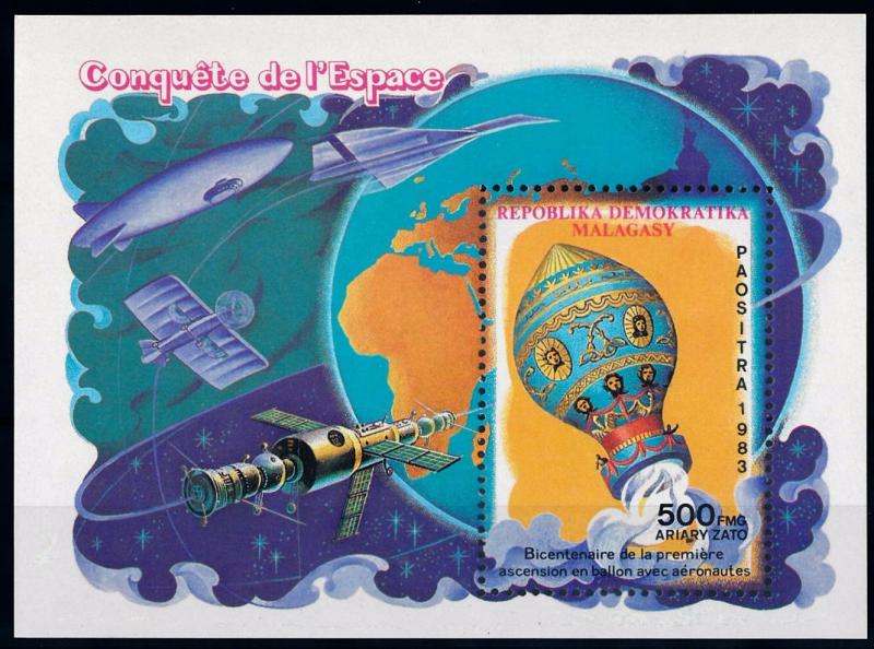 [64457] Madagascar 1983 Space Travel Weltraum Souvenir Sheet MNH