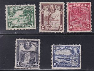 British Guiana # 210-214, Pictorials, Used, 1/3 Cat.