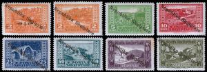 Albania Scott 178-185 (1925) Mint H F-VF Complete Set, CV $19.10