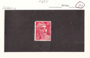 France 654 Used  1951 (SC0_140)